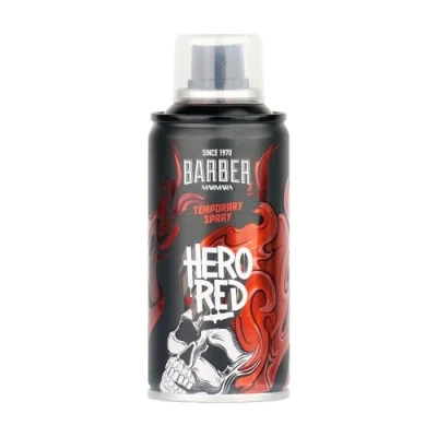 Abbildung von BARBER MARMARA Friseur Color Haarspray Hero Red 150ml Haar Farb Spray zum Verkleiden &amp; Schminken für Karneval, Fasching, Halloween Motto Party Haarfarbe Auswaschbar Hair