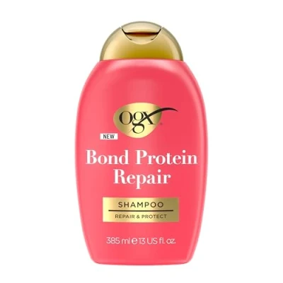 Abbildung von OGX Repair and Protect Bond Protein Shampoo, 385 ml Stärkt und repariert sprödes, trockenes oder beschädigtes Haar mit Lipi Pro Shield Technology Dual Action Technologie