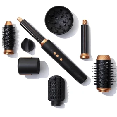 Abbildung von Leto 7 in 1 haartrockner, Föhn, Warmluftbürste, Föhnbürste, Rundbürstenföhn, Lockenstab, Selbstreinigend, 1400 watt BLDC motor, Ionen Stylingbürste, Airstyler, Welleneisen