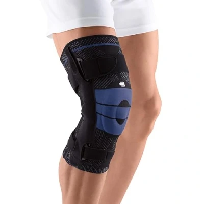 Abbildung von BAUERFEIND GenuTrain Right S Kniebandage, Schwarz, 5 Stück