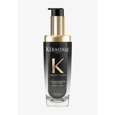 Abbildung von Kérastase Chronologiste L’Huile de Parfum, Antistatisches Duft Öl für alle Haartypen, Nährende und stärkende Haarpflege mit Hitzeschutz intensivem Duft, Flakon, 30 ml