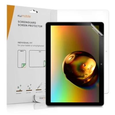 Abbildung von kwmobile 2X Schutzfolie kompatibel mit Huawei MediaPad T3 10 Folie klar Full Screen Tablet