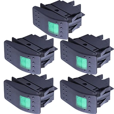 Abbildung von Mintice 5 X KFZ Auto Kippschalter Druckschalter Schalter Wippschalter Wasserdicht 12V 20A Grün LED Licht Lampe 4Pin AN/AUS