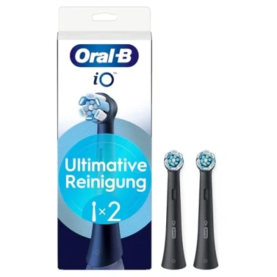 Abbildung von Oral B iO Ultimative Reinigung, Original Aufsteckbürsten für elektrische Zahnbürsten, &#039;Borsten in Borsten&#039; Bündel, Schwarz, 2 Stück