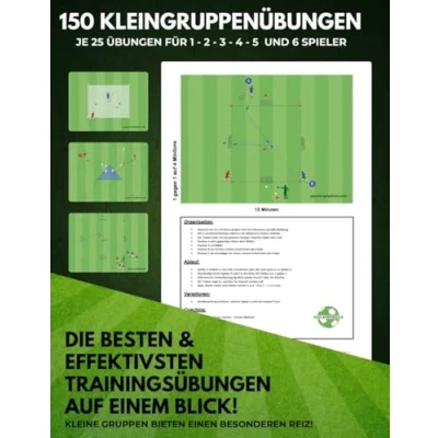 Abbildung von 150 Kleingruppenübungen für dein perfektes Fussballtraining: Je 25 Übungen 1 2 3 4 5 und 6 Spieler