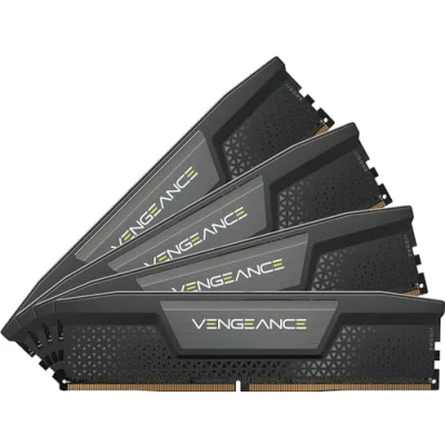 Abbildung von CORSAIR Vengeance DDR5 RAM 96GB (4x24GB) 6400MHz CL32 Intel XMP iCUE Kompatibler Computerspeicher Schwarz (CMK96GX5M4B6400C32)