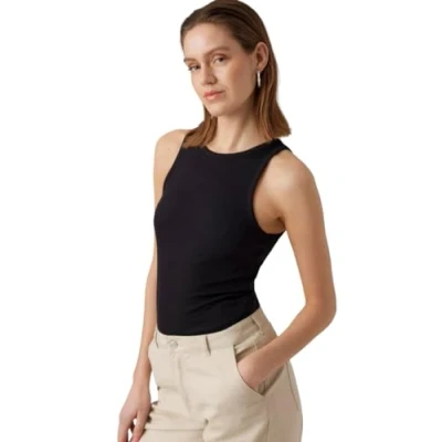 Abbildung von VERO MODA Damen VMROMA S/L Rib TOP JRS NOOS Tops, Black, L