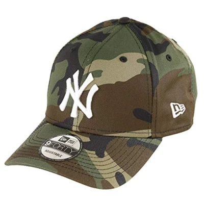 Abbildung von New Era York Yankees MLB Rear Logo Woodland Camo/White 9Forty Adjustable Cap One Size