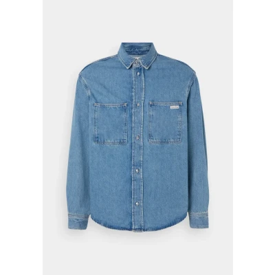 Abbildung von Calvin Klein Jeans Relaxed Shirt Hemd, Herren, Größe: XL, Denim medium