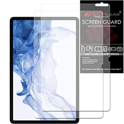 Abbildung von TECHGEAR 2 Stück Anti Glare Matt Displayfolie Kompatibel mit Samsung Galaxy Tab S9 Plus 12,4 Zoll, Displayfolie, Matte Blendschutz Schutz Folie für 2023 (SM X810 / SM X816)