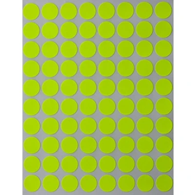 Abbildung von Farbcodierung Etiketten Neon Gelb 13mm runde Aufkleber 1,3cm Klebepunkte 1200 Stück von Royal Green