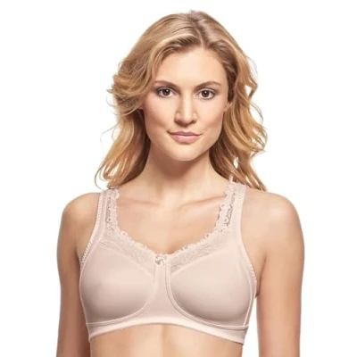 Abbildung von Susa Prothesen BH Damen ohne Bügel Care 19850 BHS mit vorgeformten Taschen I Hoher, optimaler Halt Strapazierfähig Cappuccino 95AA