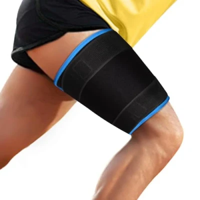 Abbildung von supregear Oberschenkelbandage, Oberschenkelstütze, Verstellbare Oberschenkel Kompressions Rutschfest für Kniesehne, Quad, Leistengegend, Muskelfaserriss, KrämpfeLeistengegend, Frauen Männer
