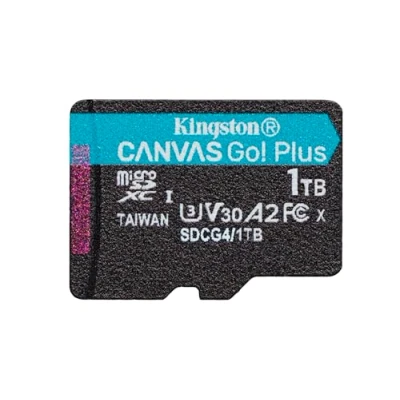 Abbildung von Kingston Canvas Go Plus microSDXC Speicherkarte Gen4 200MB/s A2 U3 V30 1TB Einzelpaket ohne ADP SDCG4/1TBSP