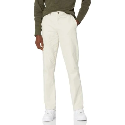 Abbildung von Amazon Essentials Herren Legere Stretch Chinohose in sportlicher Passform (in Übergröße erhältlich), Stone, 29W / 34L
