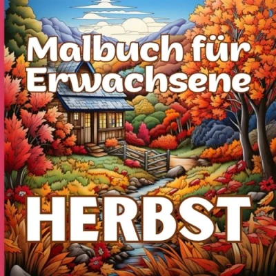 Abbildung von Malbuch für Erwachsene Herbst: 50 Herbstliche Motive, Herbst Bücher zum Entspannen und Genießen