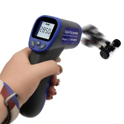 Abbildung von Neue kollektion Von Professioneller Digitaler Tachometer Drehzahlmesser, Hand Tachometer, Tachometer，LCD Digital Laser Umdrehungsmesser für Datenaufzeichnung