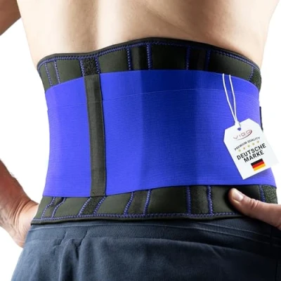 Abbildung von VIGO SPORTS Rückenbandage waschmaschinenfest Anti Schweiß Nierengurt für effektive Stabilisierung des Rückens Rückenstützgürtel Herren &amp; Damen wärmender Lendenwirbelstütze Gürtel