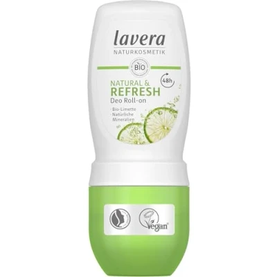 Abbildung von Lavera Deo Roll on NATURAL &amp; REFRESH 48 h vegan Naturkosmetik Bio Limette Natürliche Mineralien ohne Aluminium Zuverlässiger Schutz für ein frisches Hautgefühl Stunden 50 ml
