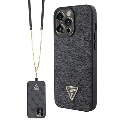 Abbildung von Guess GUHCP15XP4TDSCPK Hülle für iPhone 15 Pro Max 6.7&quot; Schwarz hardcase Crossbody 4G Metal Logo