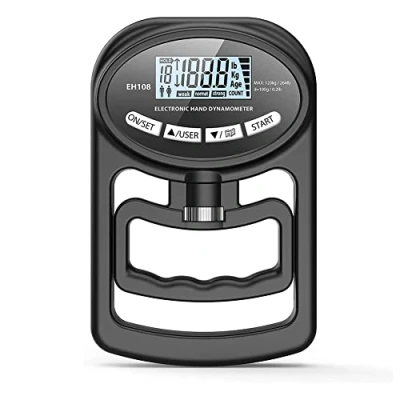 Abbildung von Upxiang 265 Lbs / 120Kgs Hand Dynamometer Grip Strength Trainer Electronic Tester Strengthener,Schwarz