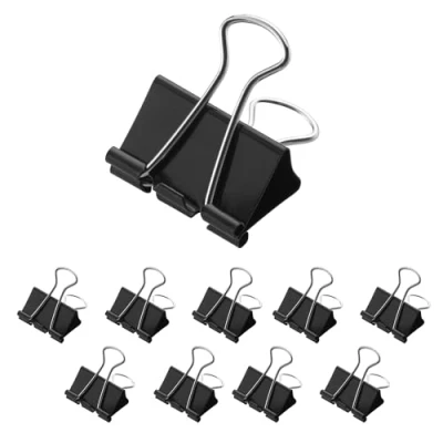 Abbildung von Westcott E 10704 00 Foldback Klammern, 41 mm, schwarz, 12 Stück