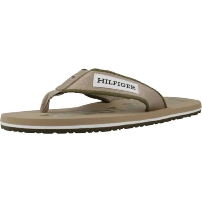 Abbildung von Tommy Hilfiger Patch Beach Zehentrenner, Herren, Größe: 40, Beige Schuhe