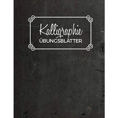 Abbildung von Kalligraphie Übungsblätter: Übungsbuch mit Kalligrafie Papier 120 Seiten zum Üben der Schönschrift ca. A4