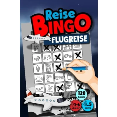 Abbildung von REISE BINGO &quot;Flugzeug&quot;: Reisespiel für Flugreisen Beschäftigung und Aktivität Kinder ab 5 Jahre 120 Seiten gegen Langeweile bei Autofahrten, Urlauben, Flügen Reisen