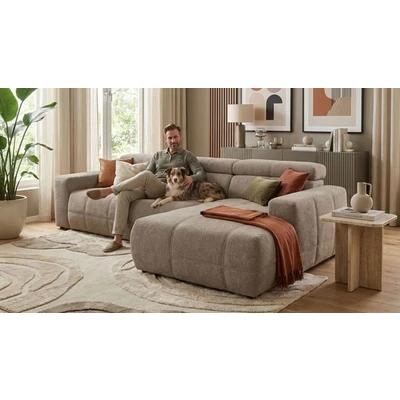 Abbildung von OTTO home Ecksofa "Ballerup" mit Kopfteilverstellung, wahlweise Sitztiefenverstellung