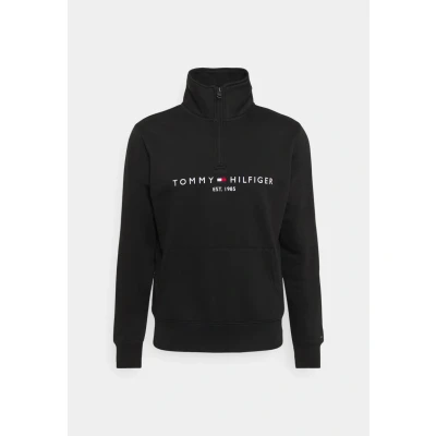 Abbildung von Tommy Hilfiger LOGO Mockneck Sweatshirt, Herren, Größe: XS, Black