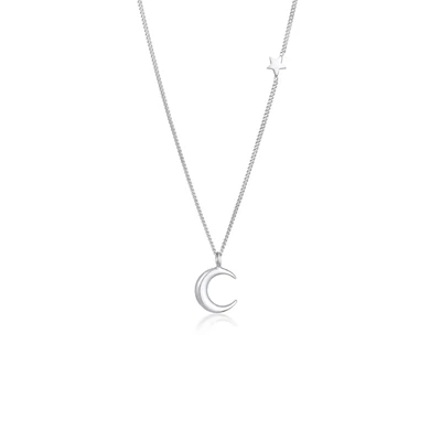 Abbildung von Elli Halbmond Stern Astro Halskette, Damen, Größe: 50, Silber