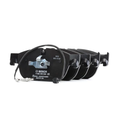 Abbildung von BOSCH 0 986 494 526 Bremsbelagsatz Low Metallic inkl. Verschleißwarnkontakt mit Kolbenclip, Anti Quietsch Blech PEUGEOT: 508 I SW, 308 Hatchback