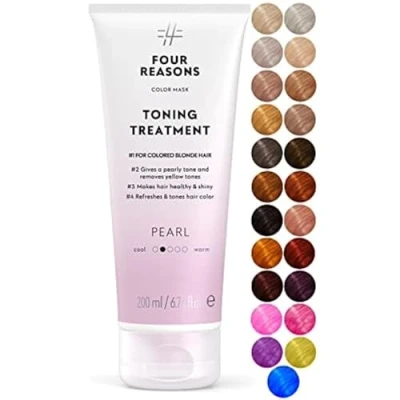 Abbildung von Four Reasons Farbmaske Tönende Pflegespülung Pearl Farbe 200 ML Pigmentiertes für Blond Gefärbtes Haar