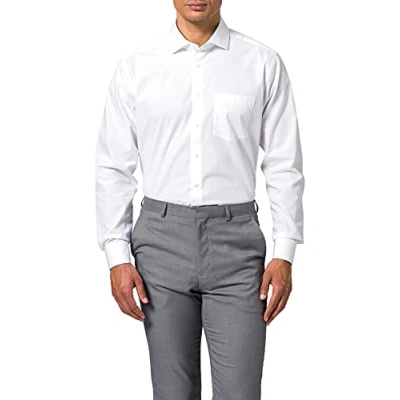 Abbildung von Seidensticker KENT Regular FIT Contrast Businesshemd, Herren, Größe: 42, White