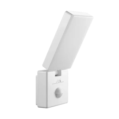 Abbildung von Maclean MCE516 LED Wandleuchte mit PIR Bewegungsmelder, Wandbeleuchtung Innen &amp; Außen, Wandlampe, 10W, IP65 Wasserfest, 800lm, 4000K Neutralweiß, Erfassungsbereich: max. 9m (Weiß)