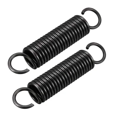 Abbildung von sourcing map 2Stk. Zugfeder 2,5mm Drahtdurchmesser 18mm Außendurchmesser, 90mm Freie Länge Federstahl Kleine Doppelhaken