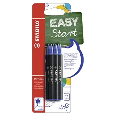 Abbildung von Tintenpatronen zum Nachfüllen STABILO EASYoriginal Refill medium 6er Pack blau (löschbar)