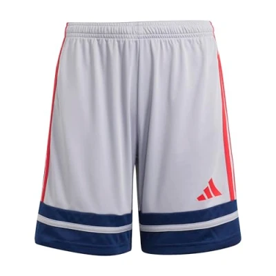 Abbildung von adidas Unisex Kinder SQUADRA25 Short Kids, Glory Grey/Team Navy Blue 2/Pure Ruby, 5 6 Years