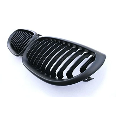 Abbildung von Kühler Sport Front Rippen Grill Schwarz Matt Eintragungsfrei Set Passend für BMW 5er E60 E61 03 10