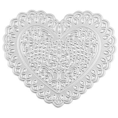 Abbildung von Ideen mit Herz Stanzschablone, Herz, 10,2cm x 8,8cm, passend für gängige Stanzmaschinen Schablone zum Gestalten von Geschenkanhängern, Grußkartenauflegern Muttertag, Geburtstag, Weihnachten