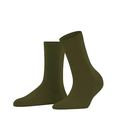 Abbildung von FALKE Damen Socken Cosy Wool W SO Wolle einfarbig 1 Paar, Grün (Artichoke 7436), 35 38