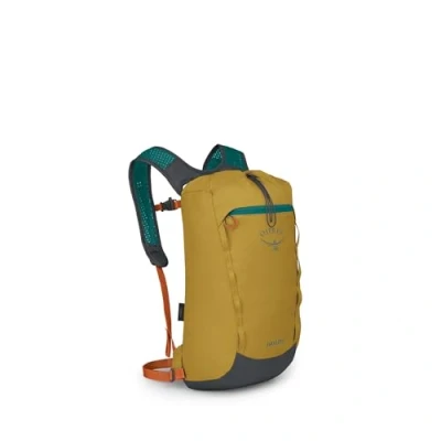 Abbildung von Osprey Daylite Cinch Pack Schlichter, robuster, vielseitiger Tagesrucksack mit Zugband Verschluss Tumbleweed Yellow/Tunnel Vision O/S