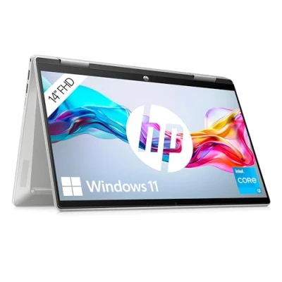 Abbildung von HP Pavilion x360 Laptop 14&quot; FHD Touchdisplay Intel Core i3 1315U 8 GB DDR4 RAM 512 SSD UHD Grafik Windows 11 Home QWERTZ Tastatur Silber