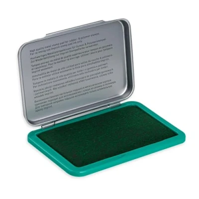Abbildung von Imprint Handstempelkissen 9071M für den täglichen Bedarf zu Hause und im Büro 1 Stempelkissen grün, robuster Metalldeckel, wasserbasierte Tinte, Größe 9 x 5 cm, optimal Handstempel geeignet