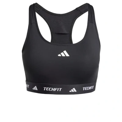 Abbildung von adidas Performance Techfit Sportbh mit mittlerer Stützkraft, Damen, Größe: XS, Black