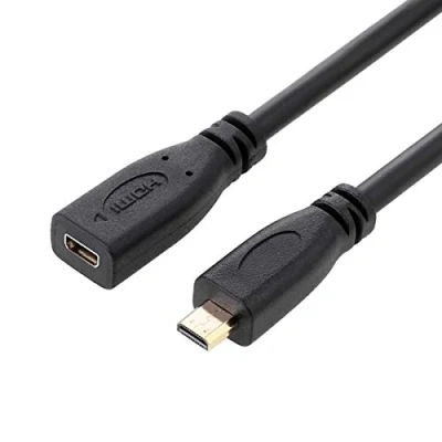 Abbildung von chenyang CY HDMI 1.4 D Typ Micro Stecker auf Buchse Verlängerungskabel 30cm