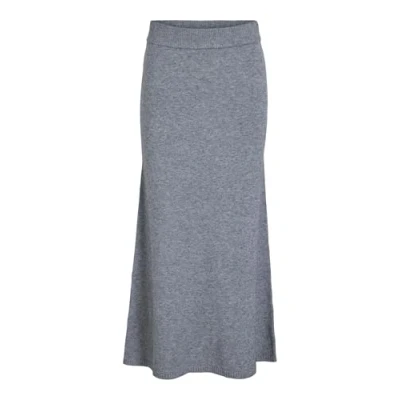 Abbildung von VILA Maxirock, Damen, Größe: Medium, Medium grey melange