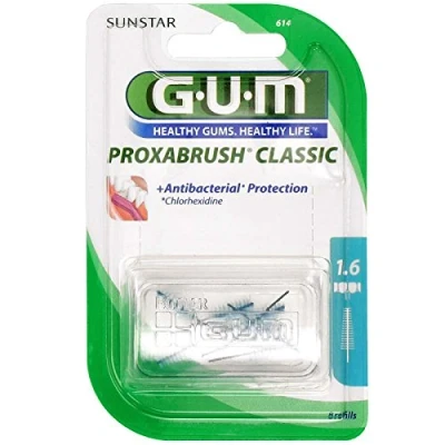 Abbildung von GUM PROXABRUSH CLASSIC Ersatzbürsten Gr. 5 Tanne , blau 8 Stück