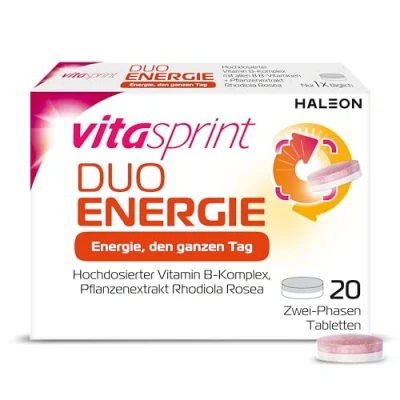 Abbildung von Vitamine Vitasprint Duo Energie 2 Phasen Tabletten, 20 St. Mit hochdosiertem Vitamin B Komplex zur Verringerung von Müdigkeit und Pflanzenextrakt Rhodiola Rosea